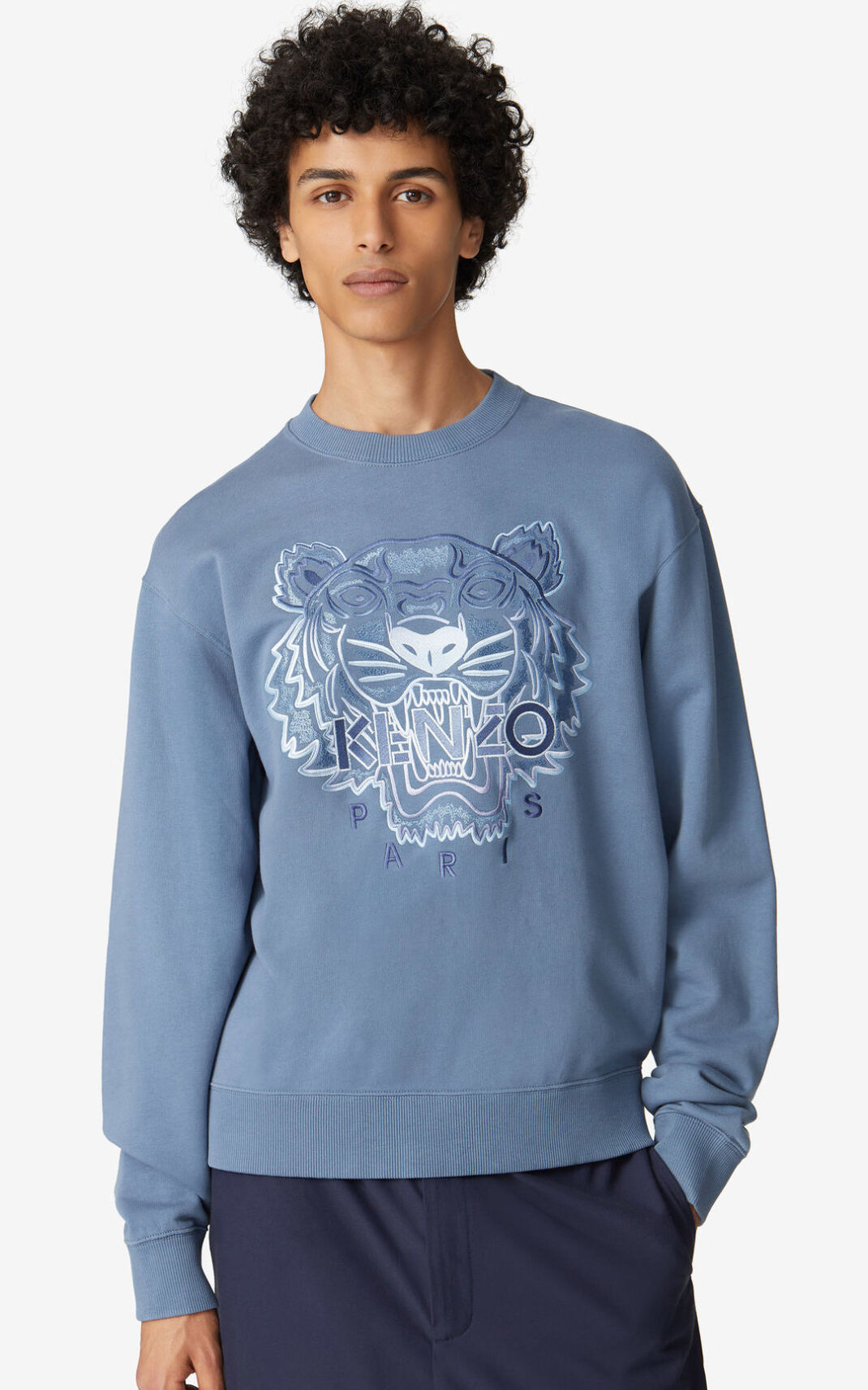 Sweatshirt Kenzo Tiger Masculino - Azuis | 173QVZHYO